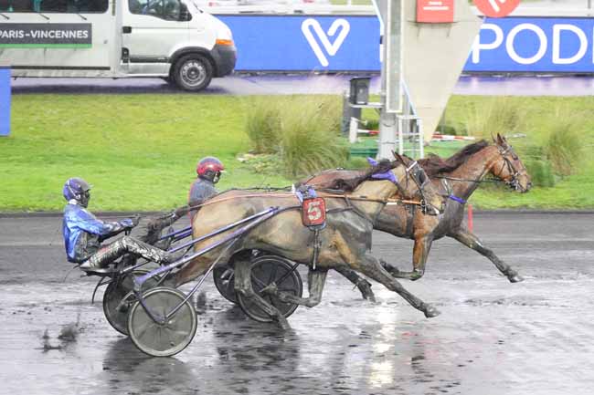 Photo d'arrivée de la course pmu PRIX DE RIBEAUVILLE à PARIS-VINCENNES le Mardi 12 janvier 2021