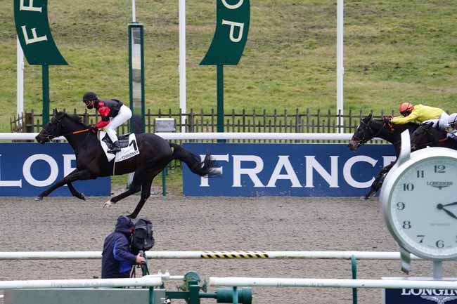 Photo d'arrivée de la course pmu PRIX DU PETIT CHATEAU à CHANTILLY le Mercredi 13 janvier 2021