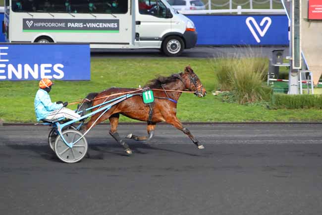 Photo d'arrivée de la course pmu PRIX DE RANES à PARIS-VINCENNES le Vendredi 15 janvier 2021