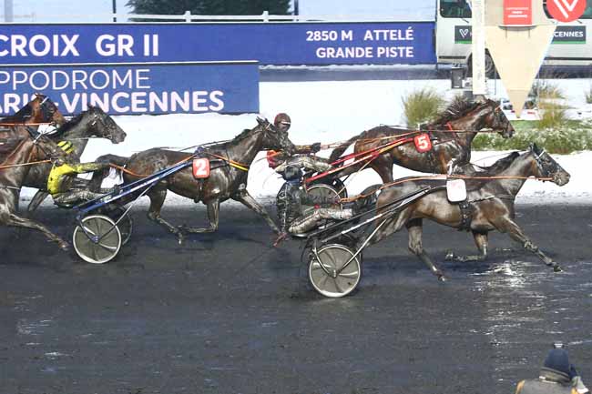 Photo d'arrivée de la course pmu PRIX DE CROIX à PARIS-VINCENNES le Samedi 16 janvier 2021