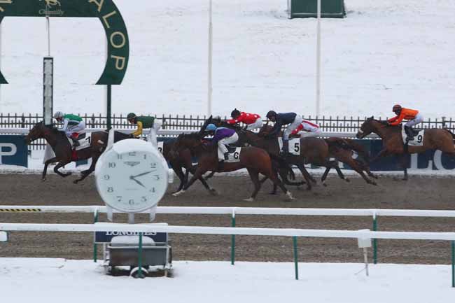 Photo d'arrivée de la course pmu PRIX DE LA FONTAINE TEAUVILLAISE à CHANTILLY le Samedi 16 janvier 2021