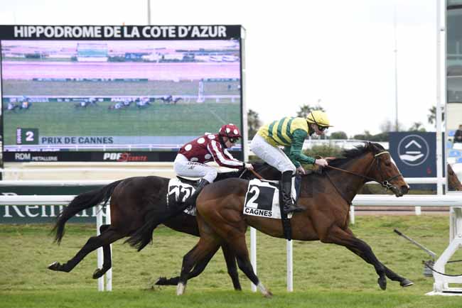 Photo d'arrivée de la course pmu PRIX DE CANNES à CAGNES-SUR-MER le Mercredi 20 janvier 2021
