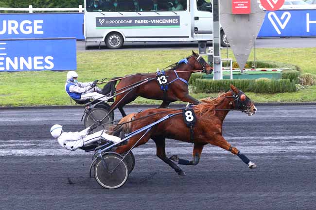 Photo d'arrivée de la course pmu PRIX DE SAINTE-GAUBURGE à PARIS-VINCENNES le Mardi 26 janvier 2021
