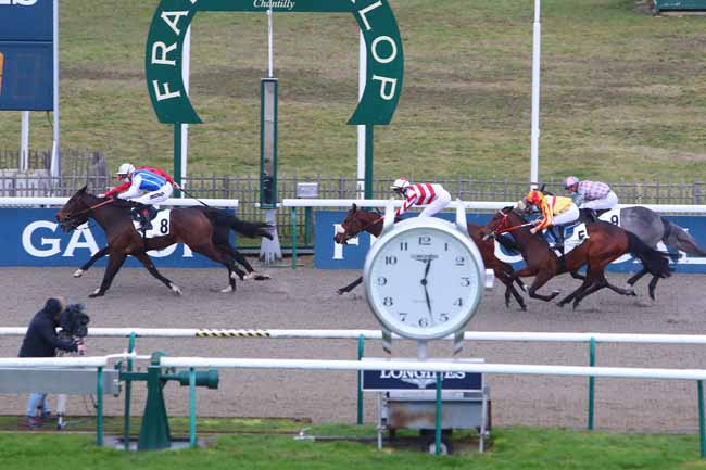 Photo d'arrivée de la course pmu PRIX PRINCELINE à CHANTILLY le Vendredi 29 janvier 2021