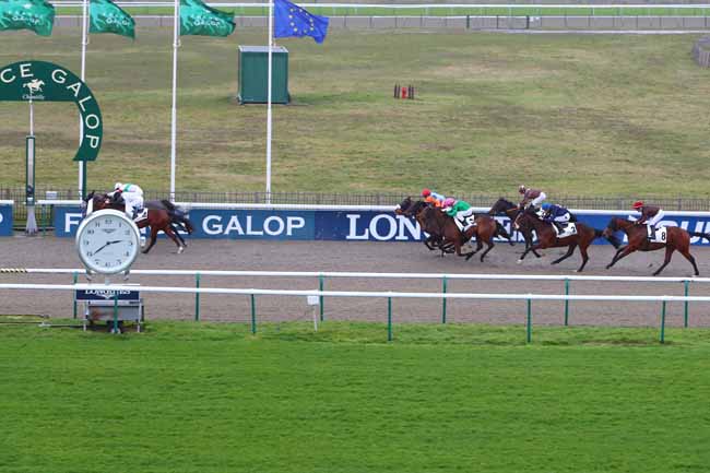 Photo d'arrivée de la course pmu PRIX DE LA ROUTE DES FERMETTES à CHANTILLY le Vendredi 29 janvier 2021