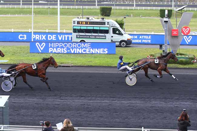 Photo d'arrivée de la course pmu PRIX DE VITTEAUX à PARIS-VINCENNES le Mardi 2 février 2021