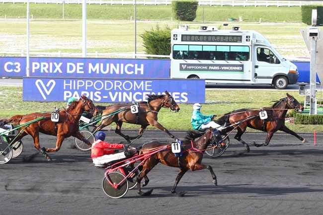 Photo d'arrivée de la course pmu PRIX DE MUNICH à PARIS-VINCENNES le Samedi 13 février 2021