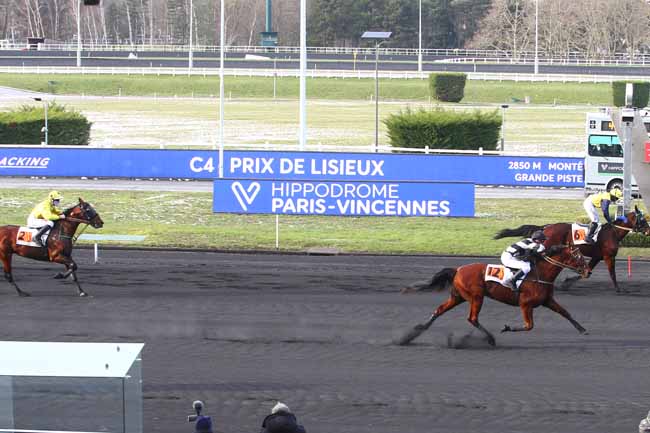 Photo d'arrivée de la course pmu PRIX DE LISIEUX à PARIS-VINCENNES le Samedi 13 février 2021