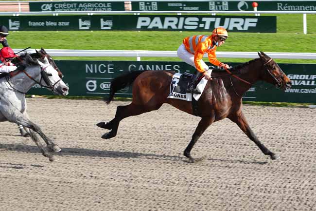 Photo d'arrivée de la course pmu PRIX DE SAINTE-MAXIME à CAGNES-SUR-MER le Samedi 20 février 2021