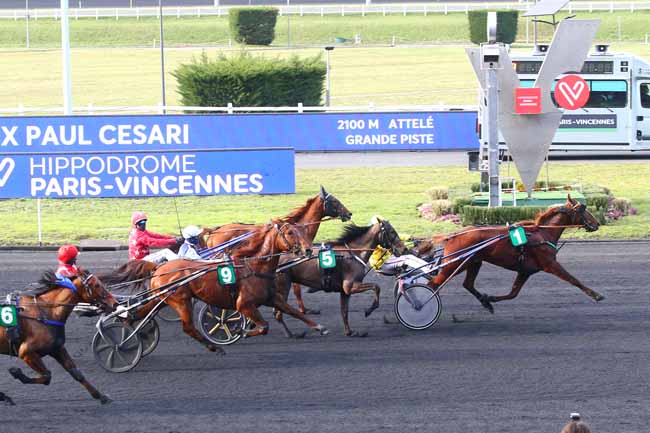 Photo d'arrivée de la course pmu PRIX PAUL CESARI (PRIX D'HYÈRES) à PARIS-VINCENNES le Dimanche 21 février 2021