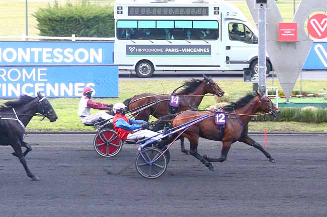 Photo d'arrivée de la course pmu PRIX COMTE PIERRE DE MONTESSON à PARIS-VINCENNES le Dimanche 21 février 2021