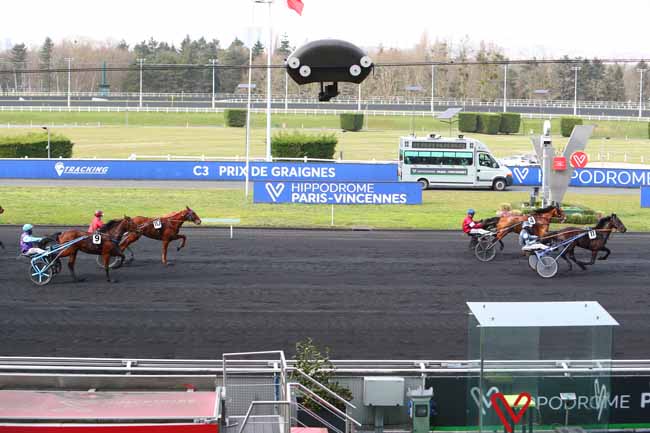 Photo d'arrivée de la course pmu PRIX DE GRAIGNES à PARIS-VINCENNES le Jeudi 25 février 2021