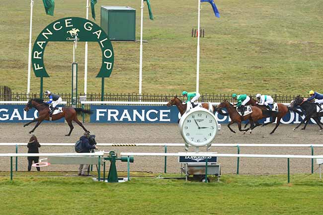 Photo d'arrivée de la course pmu PRIX DE LA BROUTILLERIE à CHANTILLY le Mardi 16 mars 2021