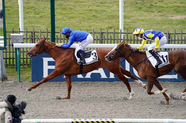 Photo d'arrivée de la course pmu PRIX MONTENICA à CHANTILLY le Jeudi 18 mars 2021