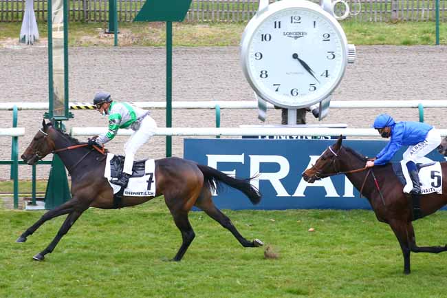 Photo d'arrivée de la course pmu PRIX DE BRUNEHAUT à CHANTILLY le Lundi 5 avril 2021
