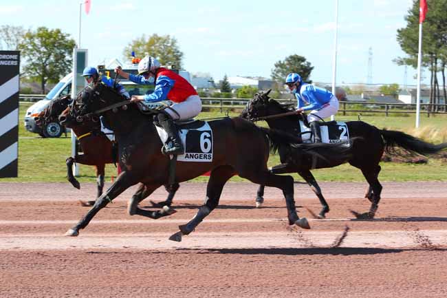 Photo d'arrivée de la course pmu PRIX NERIC BARBES à ANGERS le Mercredi 7 avril 2021
