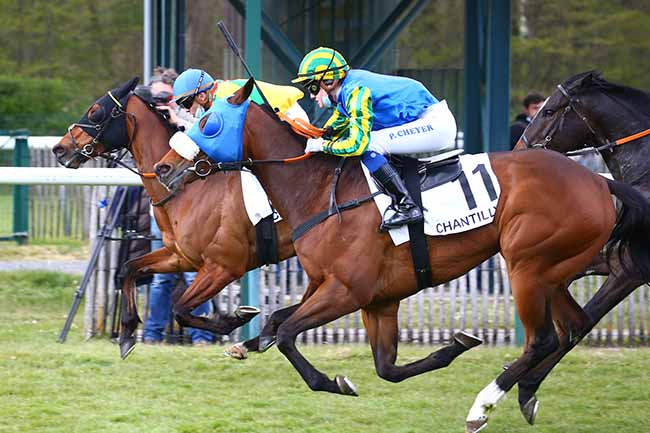 Photo d'arrivée de la course pmu PRIX DE VILLACOUBLAY à CHANTILLY le Mardi 20 avril 2021