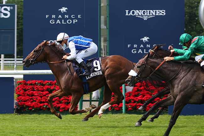 Photo d'arrivée de la course pmu PRIX BERTRAND DU BREUIL LONGINES à CHANTILLY le Dimanche 20 juin 2021