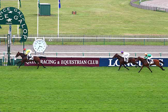 Photo d'arrivée de la course pmu PRIX DU MANOIR SANS SOUCI à CHANTILLY le Vendredi 25 juin 2021