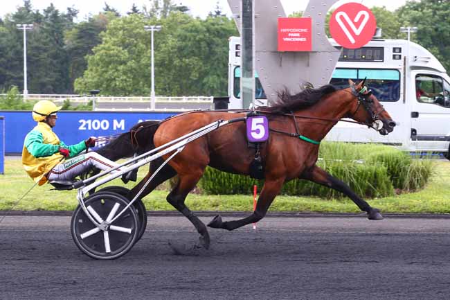 Photo d'arrivée de la course pmu PRIX RENE BALLIERE à PARIS-VINCENNES le Dimanche 27 juin 2021