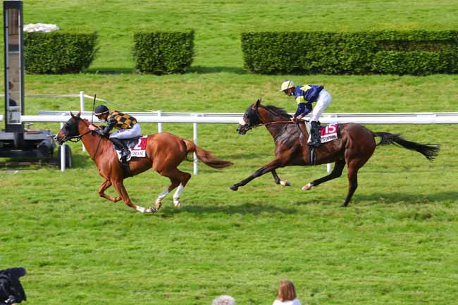 Photo d'arrivée de la course pmu PRIX DU TRACKING MCLLOYD (PRIX DES PATURAGES) à CLAIREFONTAINE le Mercredi 4 août 2021