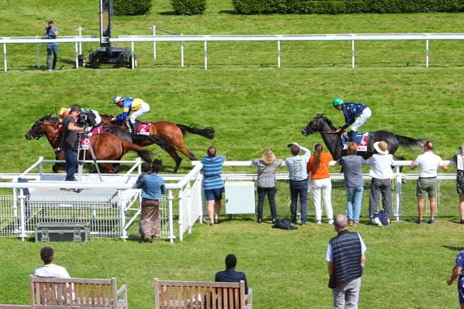 Photo d'arrivée de la course pmu PRIX ASSOCIATION DES ELEVEURS ET PROPRIETAIRES AQPS - AEPC AQPS (PRIX DES BUVEURS D'AIR) à CLAIREFONTAINE le Mercredi 11 août 2021