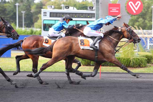 Photo d'arrivée de la course pmu PRIX CAMILLE LEPECQ à PARIS-VINCENNES le Samedi 28 août 2021