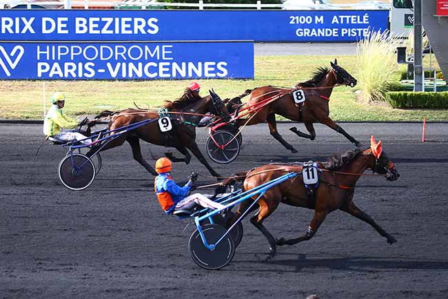 Photo d'arrivée de la course pmu PRIX DE BEZIERS à PARIS-VINCENNES le Jeudi 9 septembre 2021