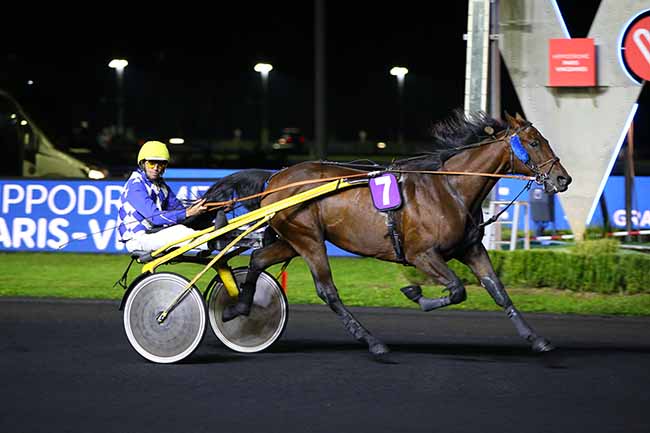 Photo d'arrivée de la course pmu PRIX ELIANE DE BELLAIGUE à PARIS-VINCENNES le Vendredi 8 octobre 2021