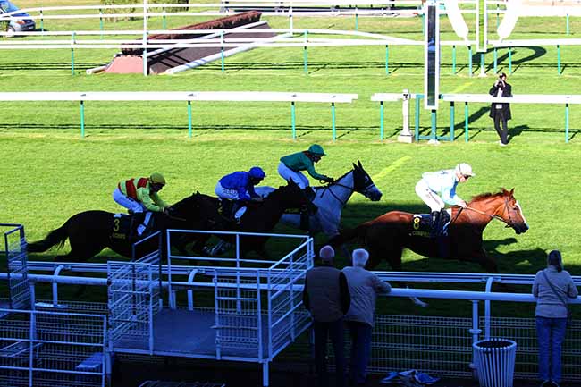 Photo d'arrivée de la course pmu PRIX DES ETANGS DE BATIGNY à COMPIEGNE le Vendredi 8 octobre 2021