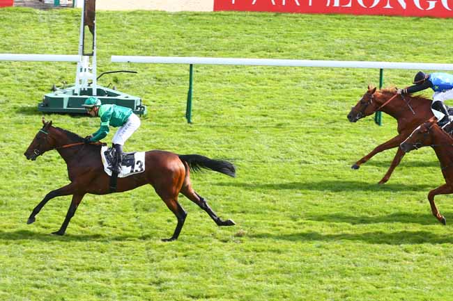 Photo d'arrivée de la course pmu PRIX DE BELLEVILLE à LONGCHAMP le Dimanche 17 octobre 2021