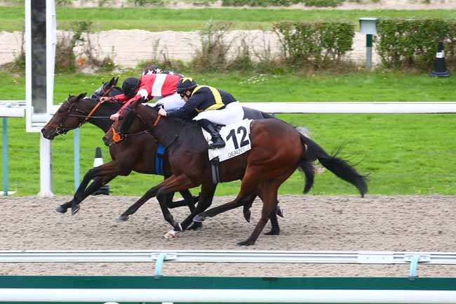 Photo d'arrivée de la course pmu PRIX DE LA FORET D'ECOUVES à DEAUVILLE le Mercredi 20 octobre 2021