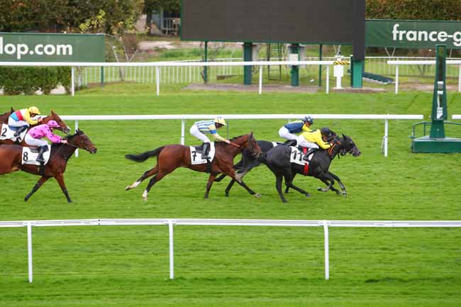 Photo d'arrivée de la course pmu PRIX DE SAINT-GERMAIN-EN-LAYE à SAINT CLOUD le Samedi 23 octobre 2021