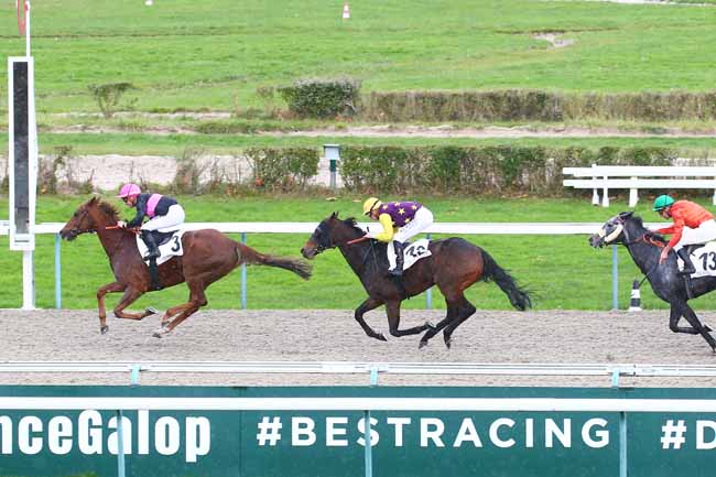 Photo d'arrivée de la course pmu PRIX DU BOCAGE VIROIS à DEAUVILLE le Jeudi 4 novembre 2021