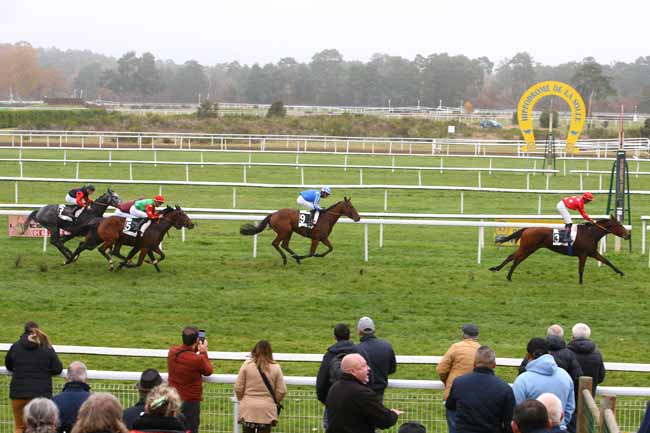 Photo d'arrivée de la course pmu PRIX DES CHATAIGNIERS à FONTAINEBLEAU le Jeudi 18 novembre 2021