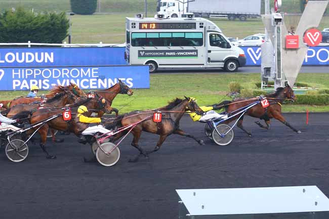 Photo d'arrivée de la course pmu PRIX DE LOUDUN à PARIS-VINCENNES le Jeudi 25 novembre 2021