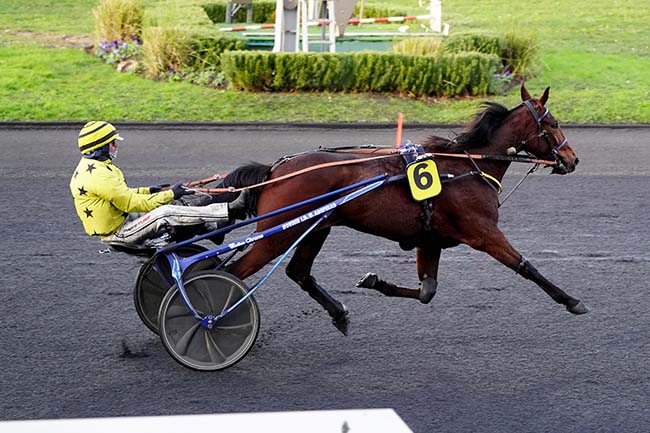 Photo d'arrivée de la course pmu PRIX DE MIRAMBEAU à PARIS-VINCENNES le Samedi 4 décembre 2021
