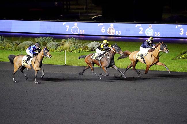 Photo d'arrivée de la course pmu PRIX PHILIPPE DU ROZIER à PARIS-VINCENNES le Lundi 6 décembre 2021