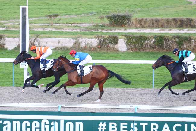 Photo d'arrivée de la course pmu PRIX FLYING WATER à DEAUVILLE le Vendredi 10 décembre 2021