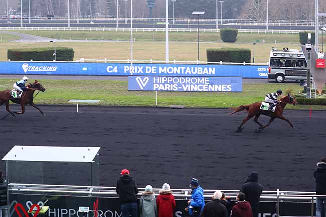 Photo d'arrivée de la course pmu PRIX DE MONTAUBAN à PARIS-VINCENNES le Mercredi 22 décembre 2021