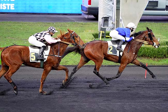 Photo d'arrivée de la course pmu PRIX YVONNICK BODIN à PARIS-VINCENNES le Samedi 1 janvier 2022