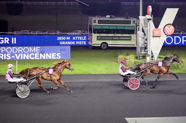 Photo d'arrivée de la course pmu PRIX DE CROIX à PARIS-VINCENNES le Samedi 15 janvier 2022