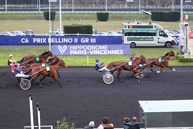 Photo d'arrivée de la course pmu PRIX BELLINO II à PARIS-VINCENNES le Dimanche 23 janvier 2022