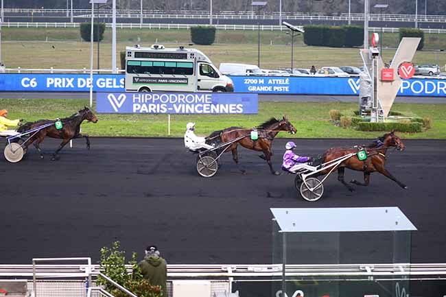 Photo d'arrivée de la course pmu PRIX DE GELSENKIRCHEN à PARIS-VINCENNES le Jeudi 27 janvier 2022