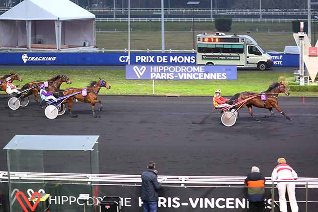 Photo d'arrivée de la course pmu PRIX DE MONS à PARIS-VINCENNES le Jeudi 27 janvier 2022