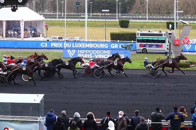 Photo d'arrivée de la course pmu PRIX DU LUXEMBOURG à PARIS-VINCENNES le Samedi 29 janvier 2022