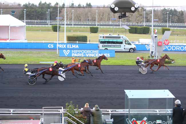 Photo d'arrivée de la course pmu PRIX ELMA à PARIS-VINCENNES le Lundi 31 janvier 2022