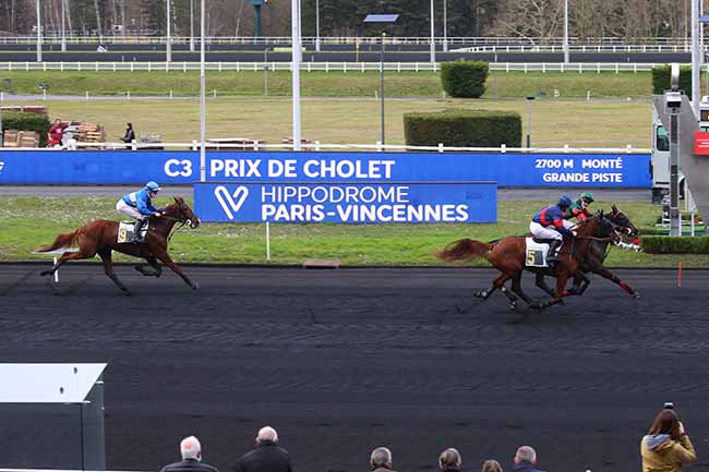 Photo d'arrivée de la course pmu PRIX DE CHOLET à PARIS-VINCENNES le Mercredi 2 février 2022