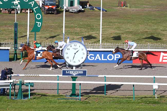 Photo d'arrivée de la course pmu PRIX DU ROND POINT DES AIGLES à CHANTILLY le Lundi 7 février 2022