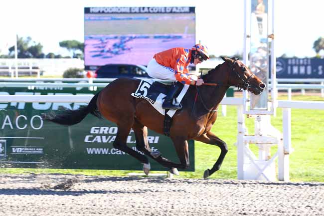 Photo d'arrivée de la course pmu PRIX DU LAVANDOU à CAGNES-SUR-MER le Mardi 8 février 2022